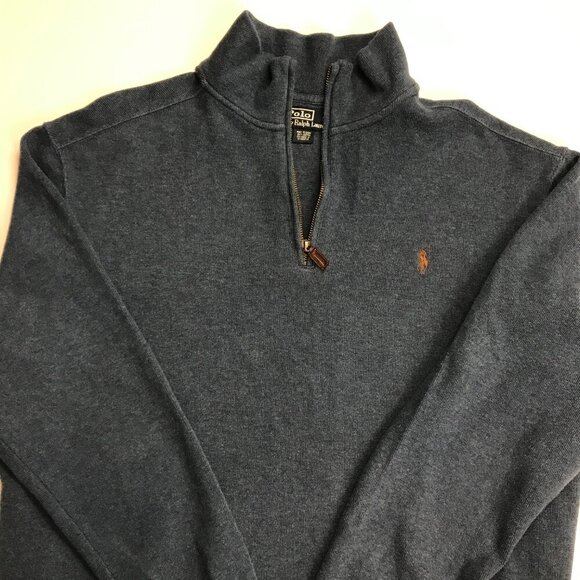 Polo Ralph Lauren Other - POLO RALPH LAUREN Men 100% Cotton 2XL Blue Logo Sweater